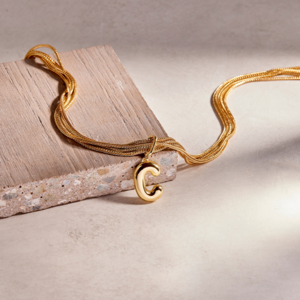 Bianca Initial Charm Necklace