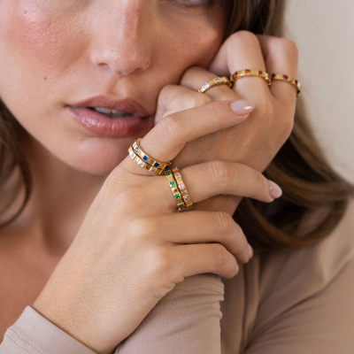 Jessica Vermeil Birthstone Ring