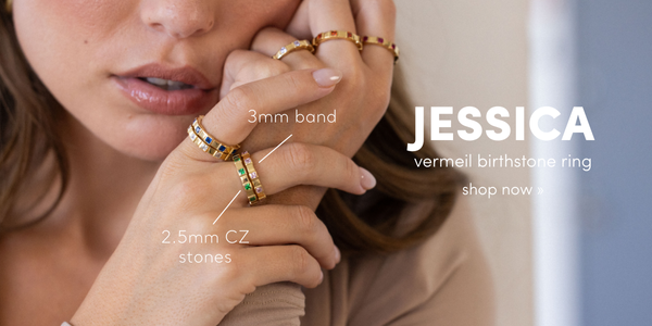 Jessica Vermeil Birthstone Ring