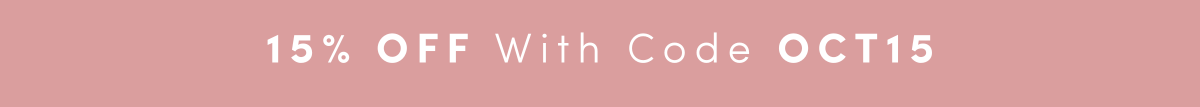 15% off with code OCT15
