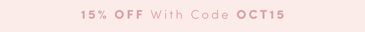 15% off with code OCT15
