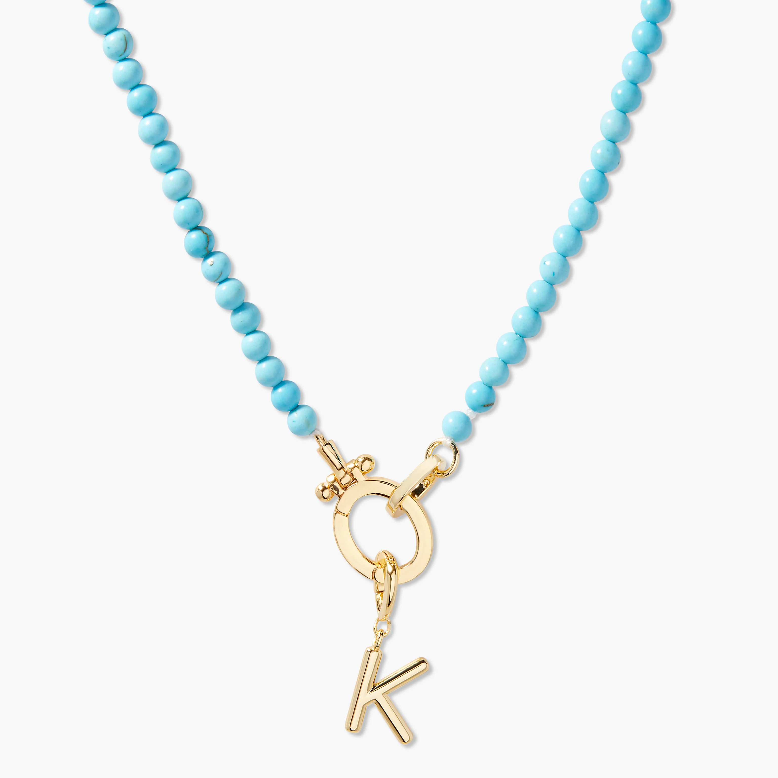 Image of Avery Initial Turquoise Necklace