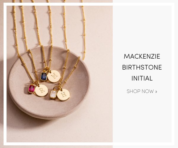 Mackenzie Birthstone Initial Pendant