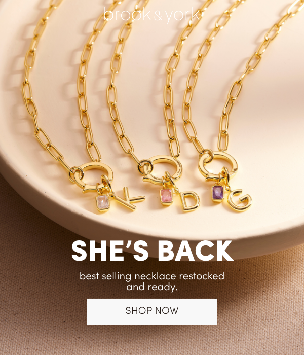 Colette Birthstone Initial Necklace