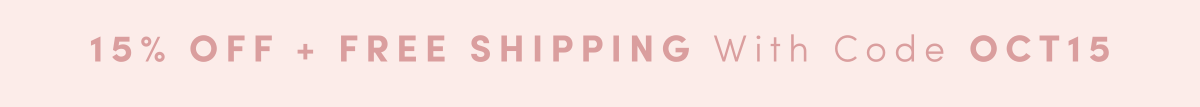 15% off with code OCT15