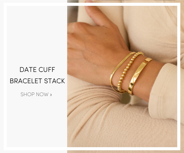 Date Cuff Bracelet Stack Set
