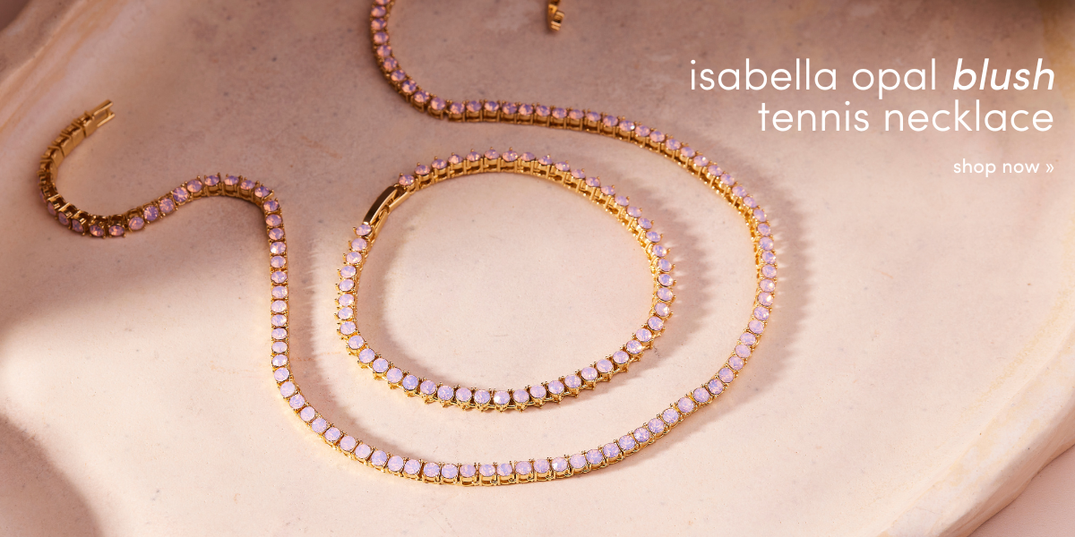 isabella opal blush tennis necklace
