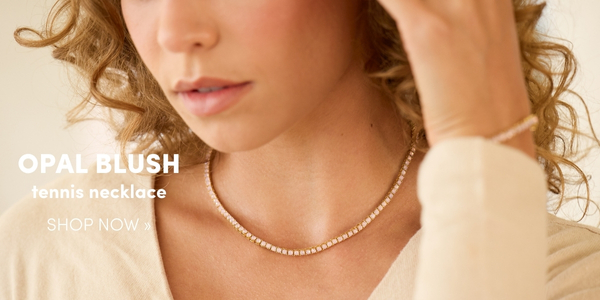 Isabella Opal Blush Tennis Necklace