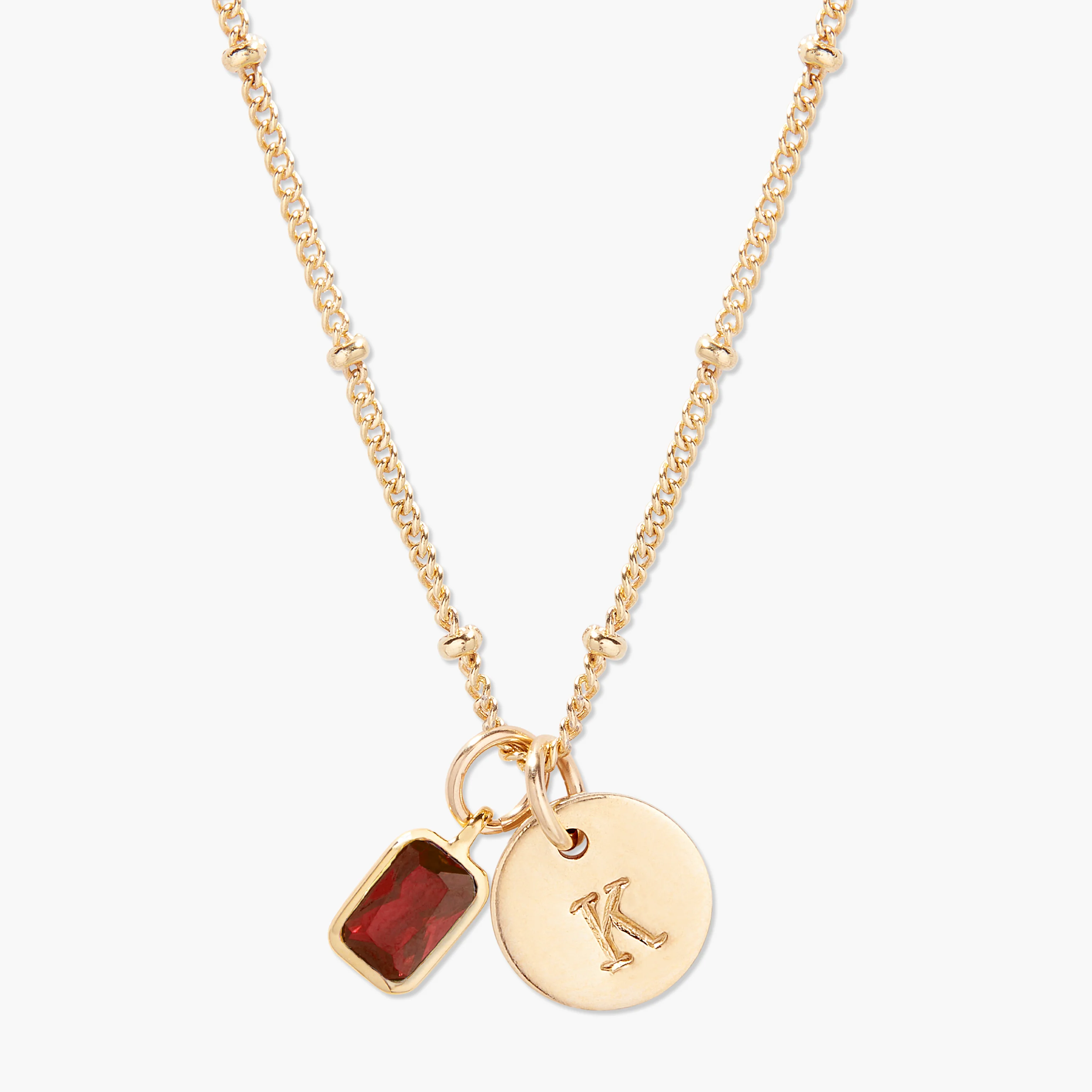 Image of Mackenzie Birthstone Initial Pendant