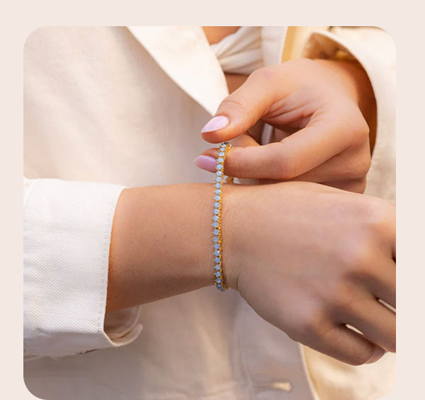 Isabella Opal Blue Tennis Bracelet