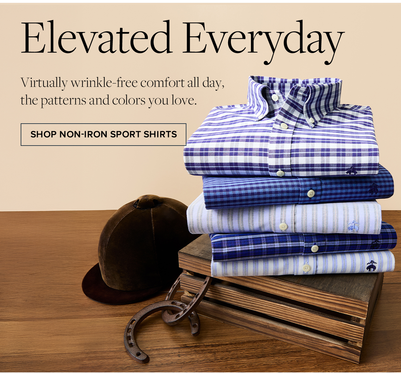 Elevated Everyday | Virtually wrinkle-free comfort all day, the patterns and colors you love. | Shop Non-Iron Sport Shirts