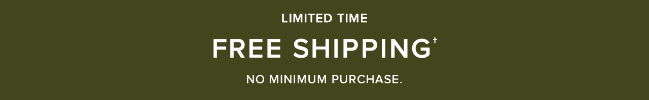 limited time free shipping no minimum purchase