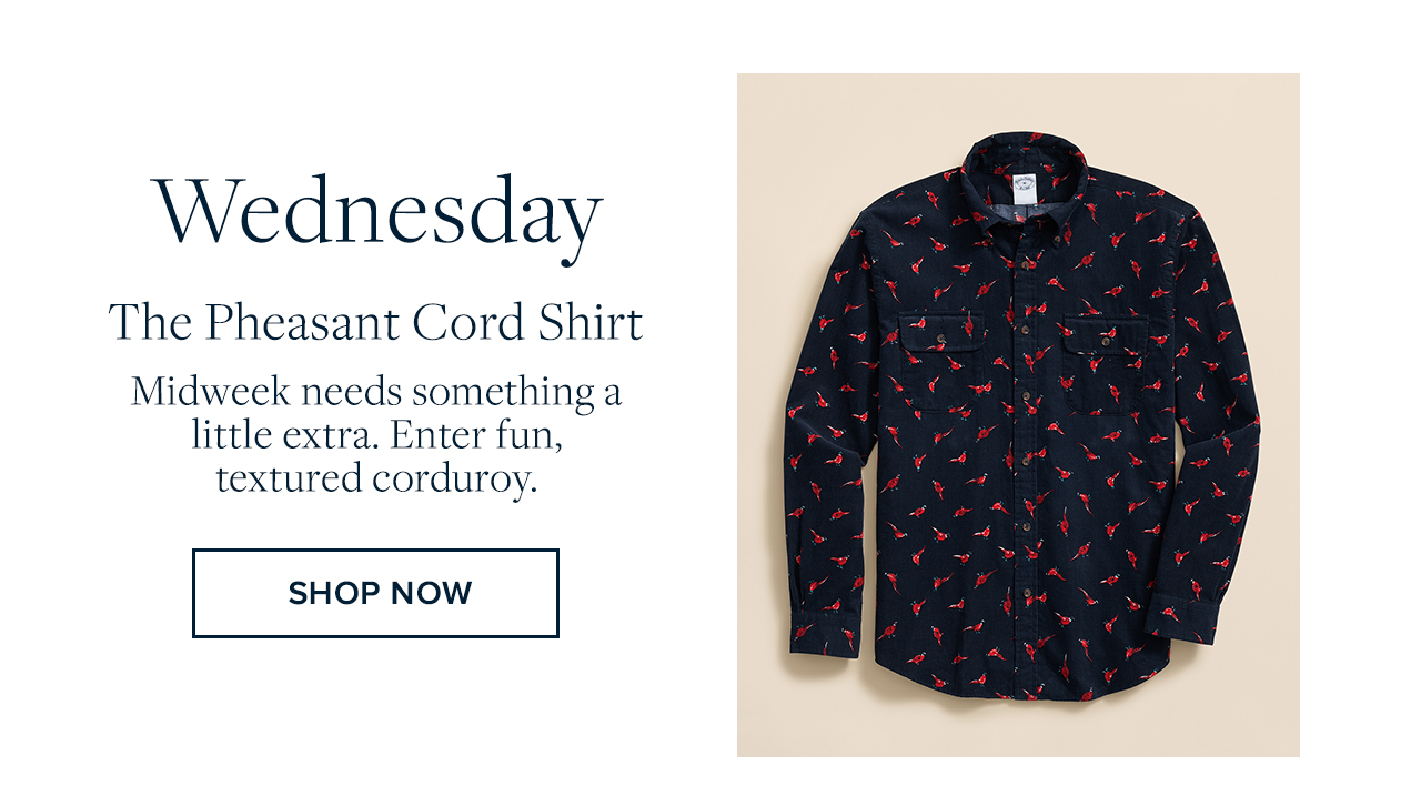Wednesday The Pheasant Cord Shirt Shop Now