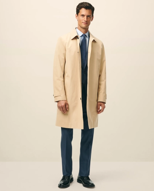 Image of Brooks Brothers Bonded Cotton Top Coat