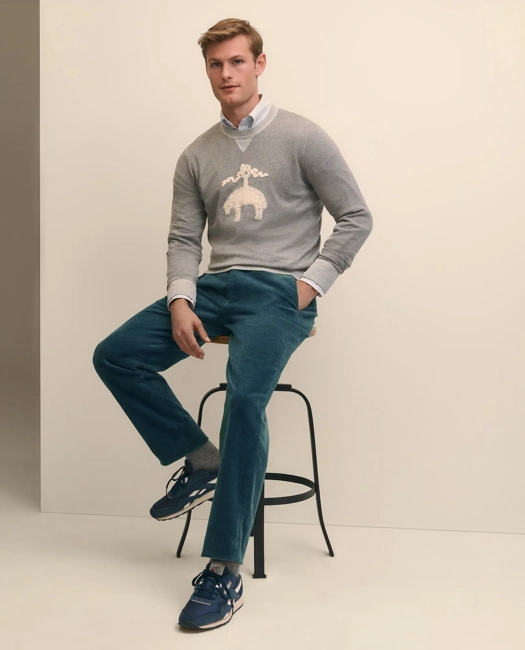 Image of Regular Fit Wide-Wale Corduroy Pants
