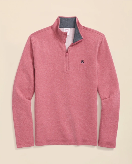 Image of Cotton Blend Pique Quarter-Zip