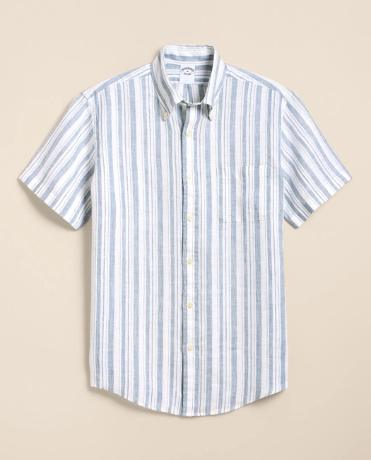 Image of Irish Linen Short-Sleeve Stripe Sport
