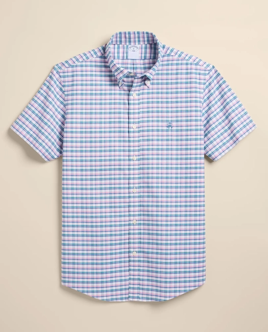 Image of Stretch Cotton Non-Iron Oxford Polo