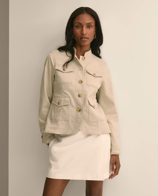 Image of Cotton Blend Twill Jacket