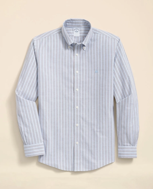 Image of Stretch Cotton Non-Iron Oxford Polo