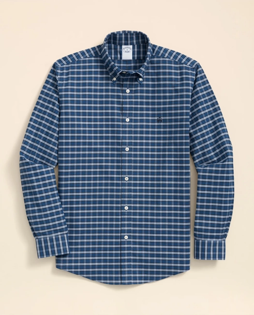 Image of Stretch Cotton Non-Iron Oxford Polo