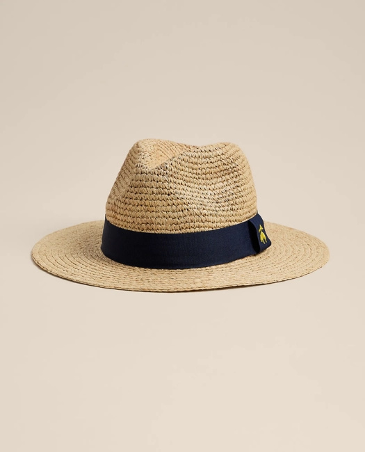 Image of Raffia-Grosgrain Fedora Hat