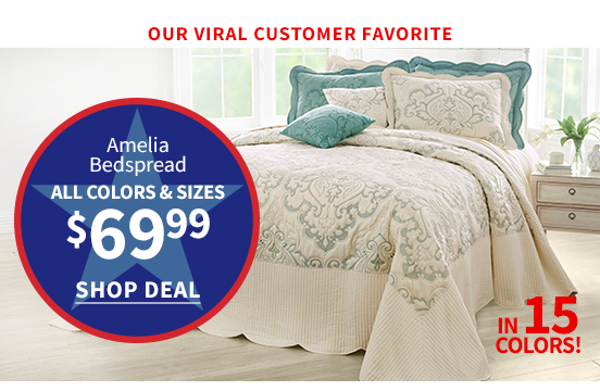 69.99 AMELIA BEDSPREAD