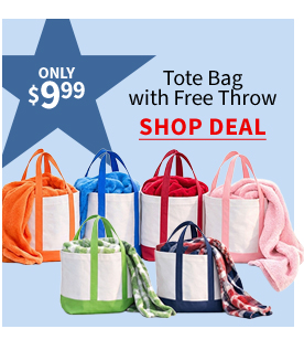 9.99 TOTE BAG WITH FREE THROW