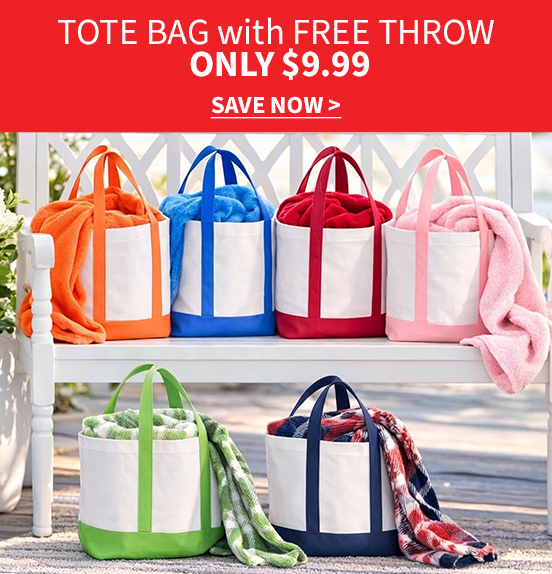 9.99 TOTE BAG WITH FREE THROW