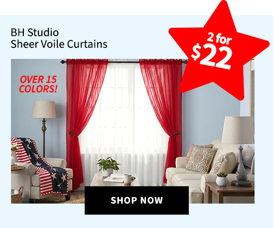 2 FOR 22 SHEER CURTAINS