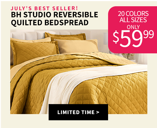BH STUDIO REVERSIBLE QUILTED BEDSPREAD 59.99