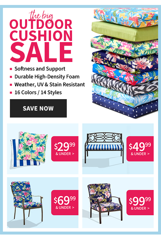 THE BIG OUTDOOR CUSHION SALE