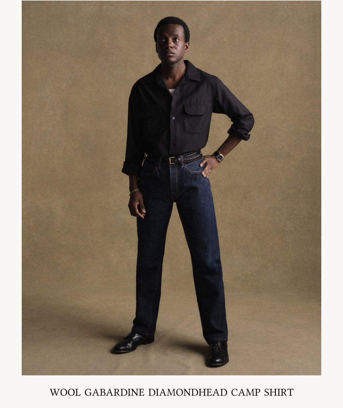 Diamondhead Wool Gabardine Camp Shirt