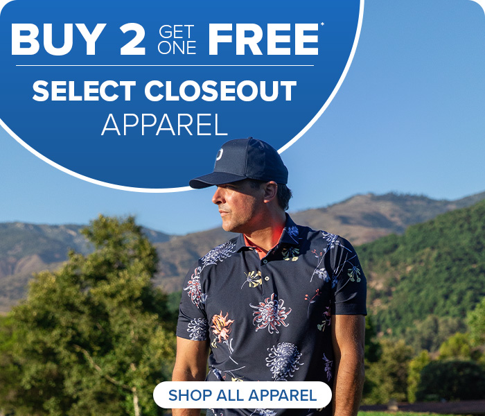 Buy 2 Get 1 Free on Select Closeout Apparel