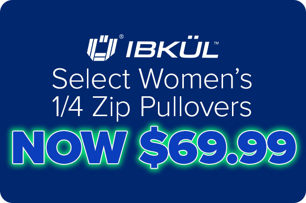 Select Women's IBKUL 1/4 Zip Pullovers now $69.99