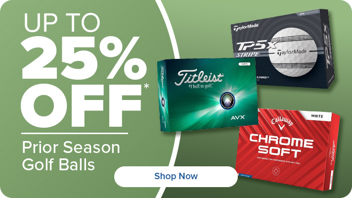 Up to 25% off Prior Season Golf Balls