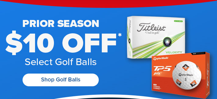 $10 off Select Prior Season Golf Balls