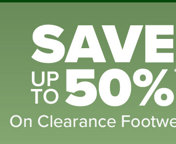 Save up to 50% on Clearance Footwear