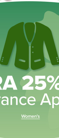 25% Off Clearance Apparel - Women's
