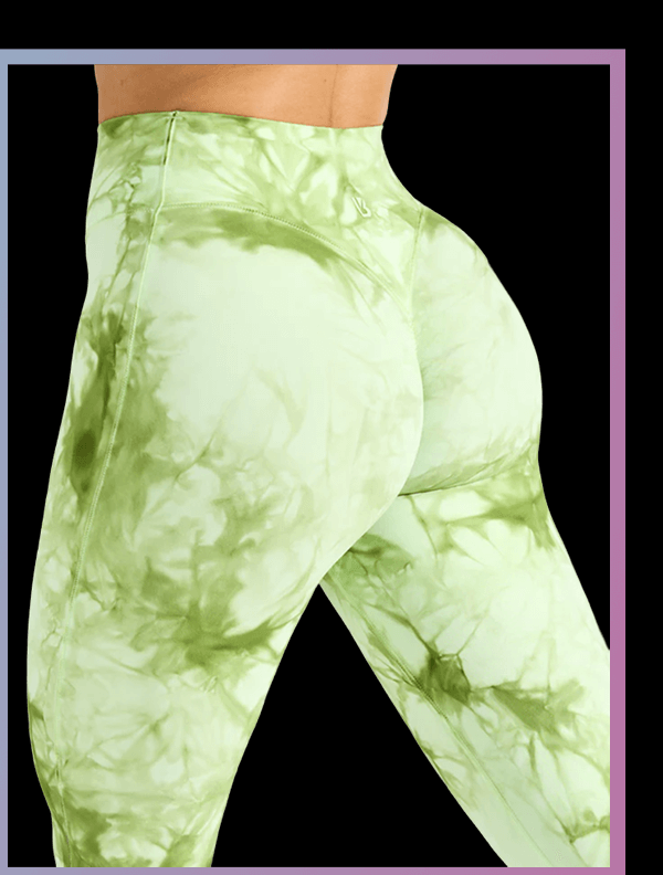 Aggressive Scrunch Legging - Honeydew Tie Dye
