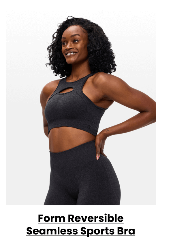 Form Reversible Seamless Sports Bra- Charcoal