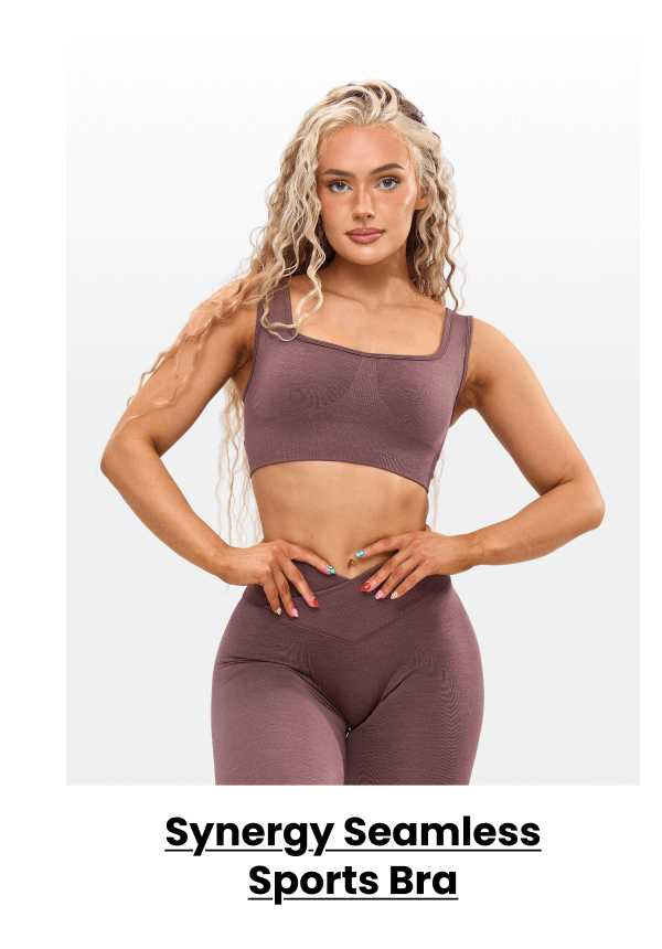 Synergy Seamless Sports Bra - Mocha Berry