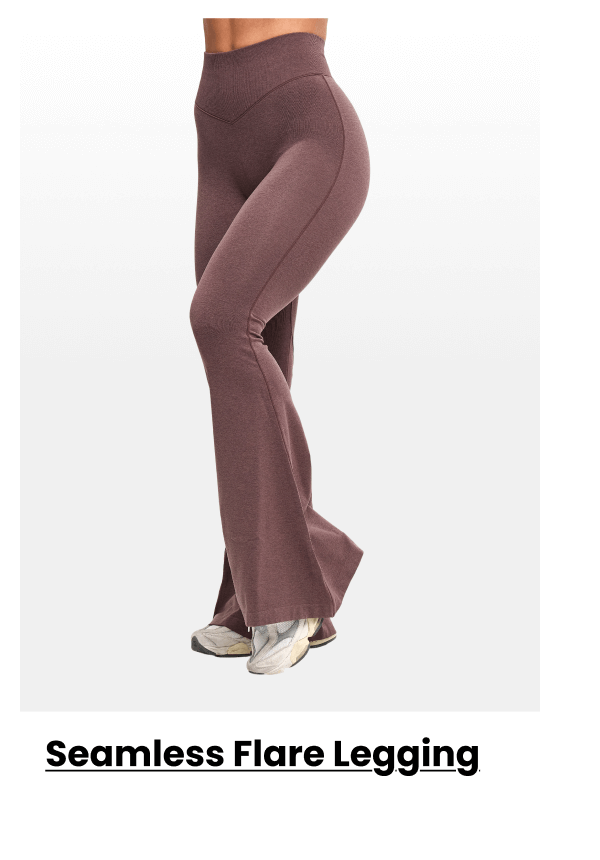 Seamless Flare Legging - Mocha Berry