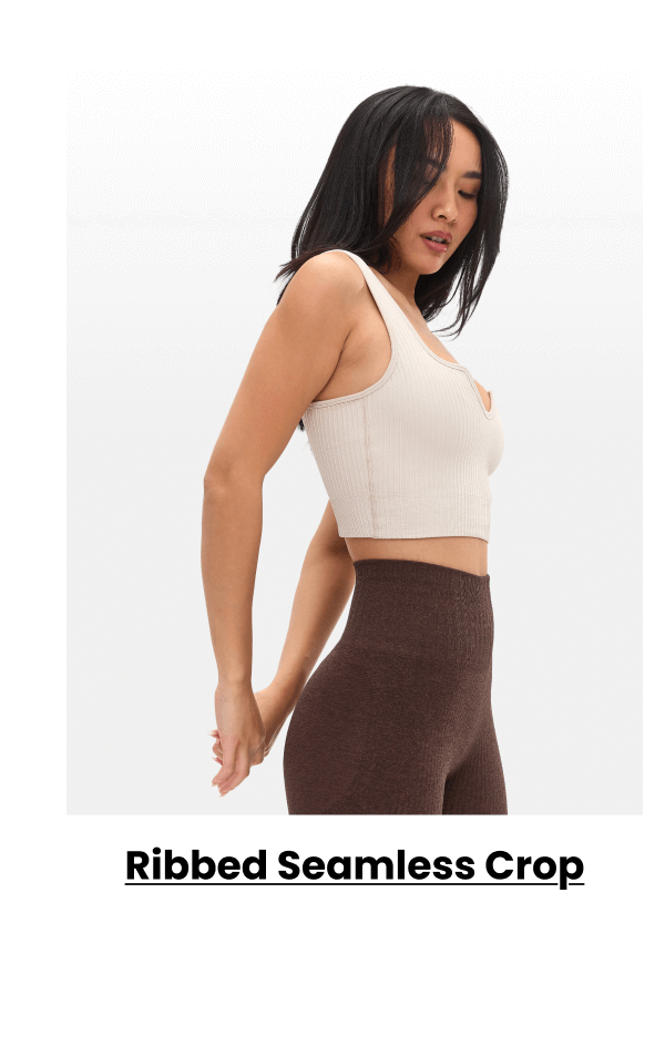 Ribbed Seamless Crop - Bone