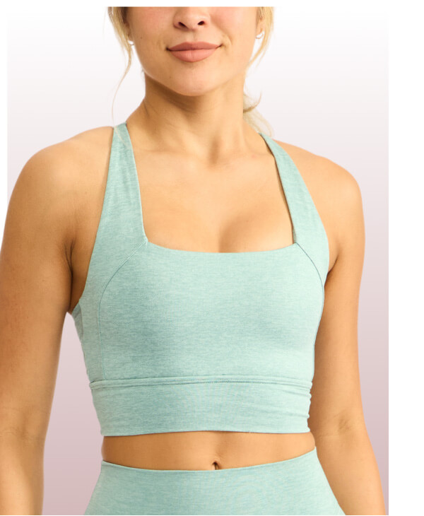 Dream Heather Square Neck Sports Bra in Garden Party
