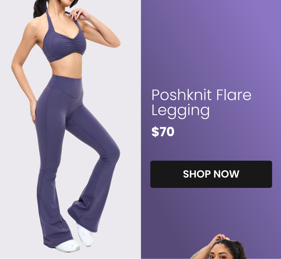 Poshknit Flare Legging – Deep Purple → From $70 CTA: [Shop Poshknit Flare]