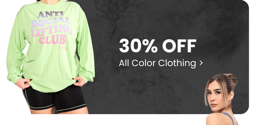 30% Off all Color Clothing