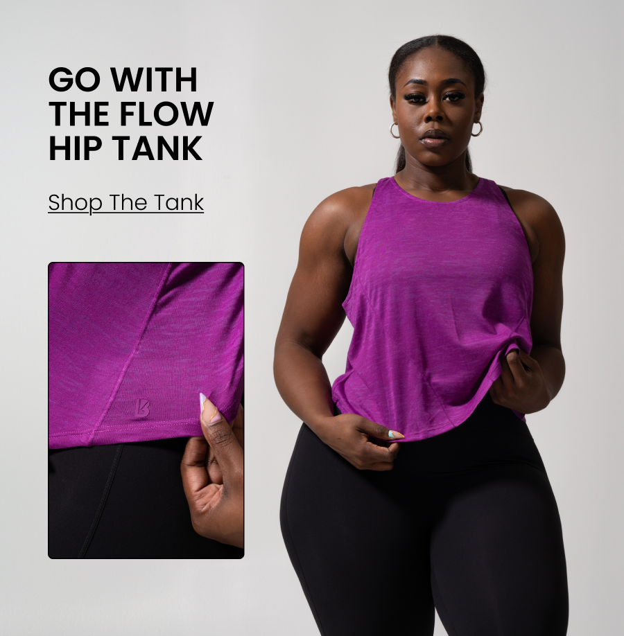 Go With The Flow Hip Tank Limited edition. Hi-lo hem. Effortless. CTA: [SHOP THE TANK]