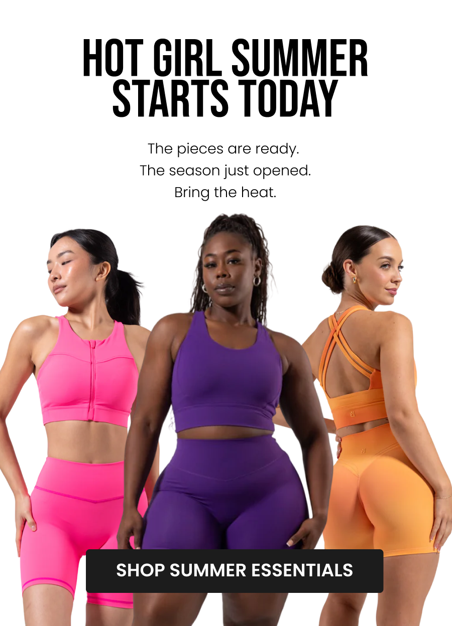 Hot Girl Summer Starts Today. The pieces are ready. The season just opened. Bring the heat. CTA: [SHOP SUMMER ESSENTIALS]