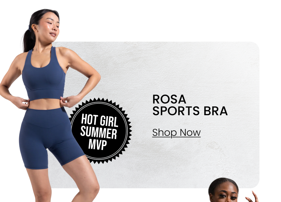 Rosa Sports Bra BADGE: Hot Girl Summer MVP CTA: [SHOP THE BRA]